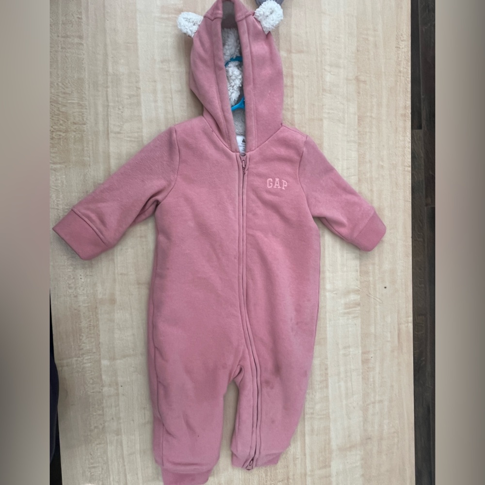 Infant insulated one piece zip front hooded Jacket